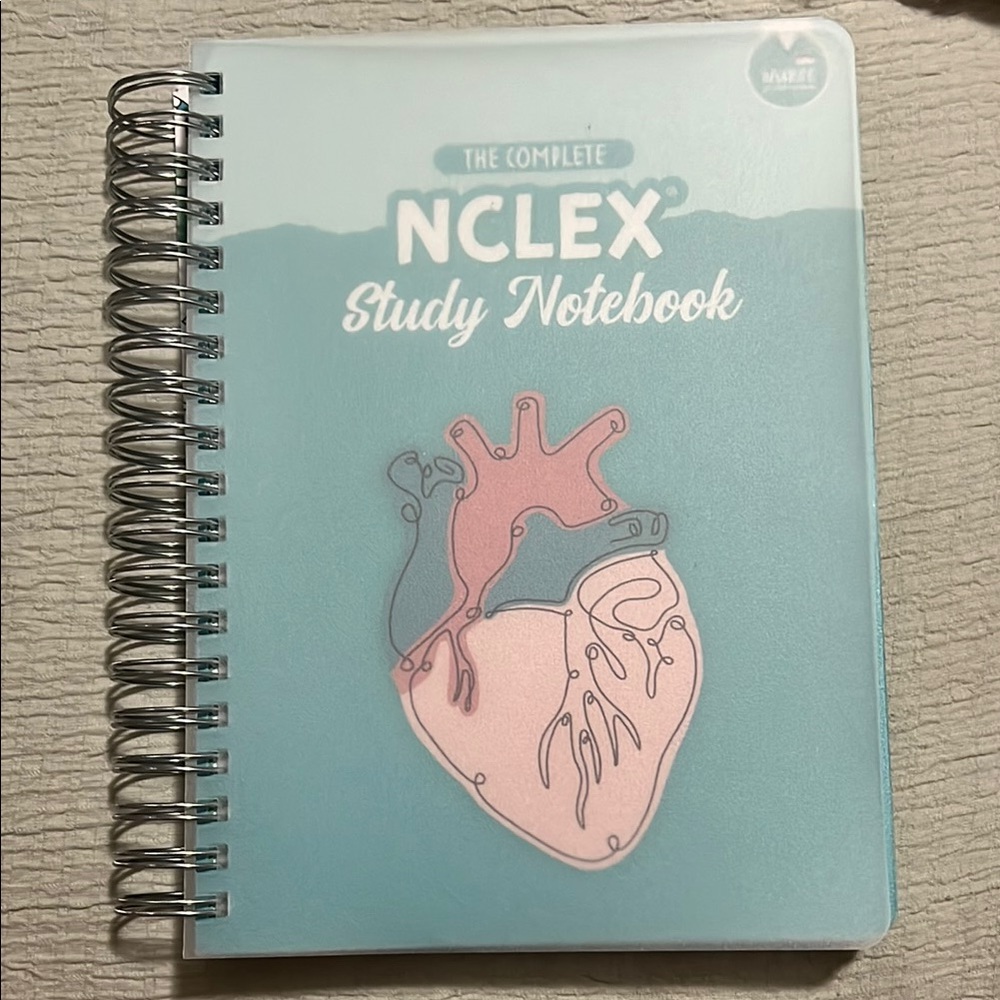 NCLEX Study Notebook with Heart Design